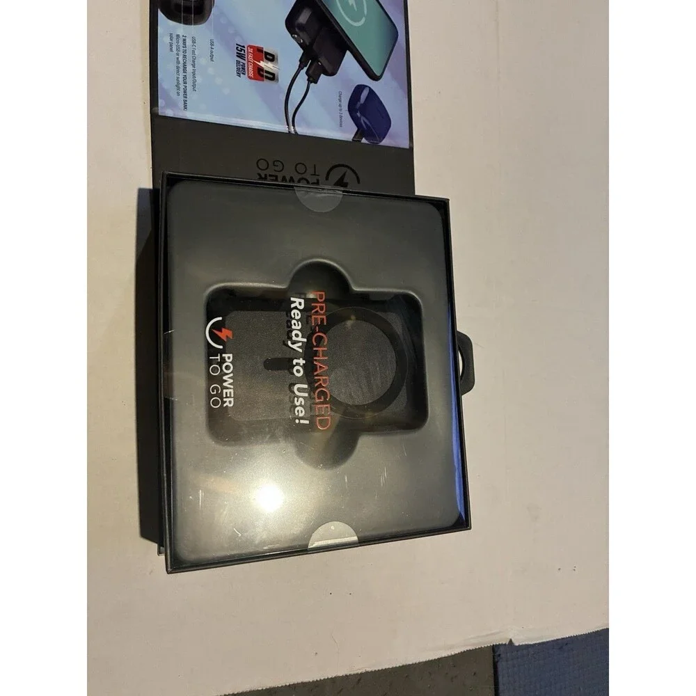 Power Bank, 5, 000mAh, 2 in 1 Fast Charge, Magnetic Wireless + Solar Recharging